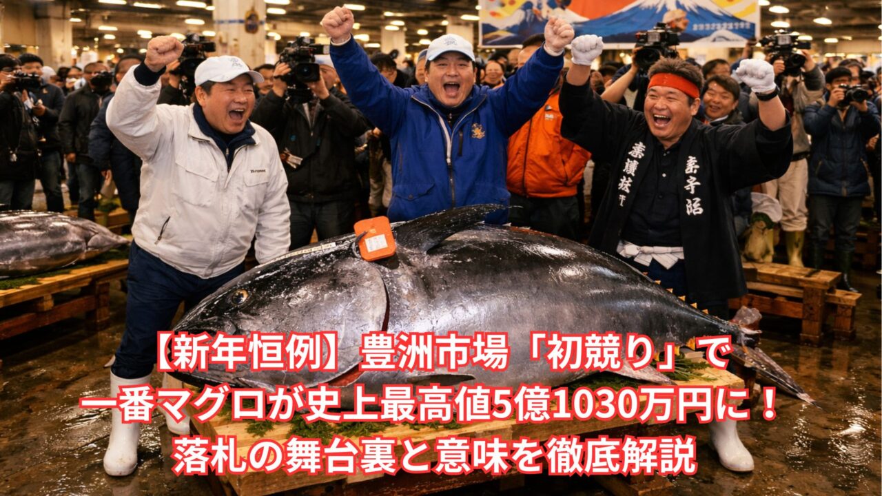 【新年恒例】豊洲市場「初競り」で一番マグロが史上最高値5億1030万円に！落札の舞台裏と意味を徹底解説