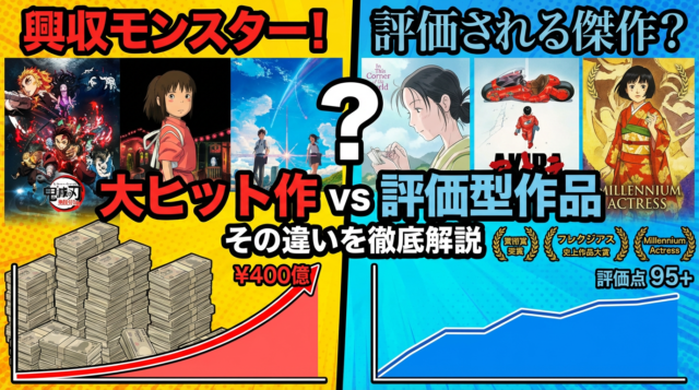歴代アニメ映画の興行収入を比較！大ヒット作と評価型作品の違いとは