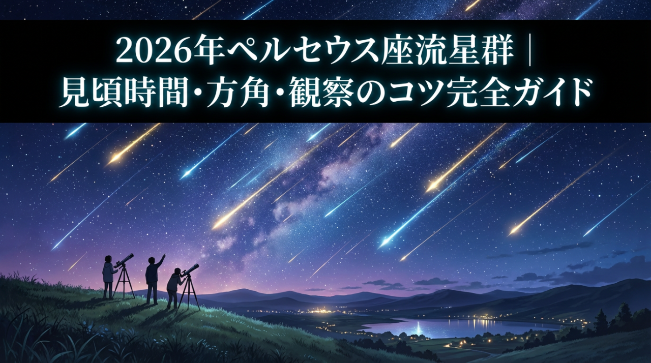 2026年ペルセウス座流星群｜見頃時間・方角・観察のコツ完全ガイド