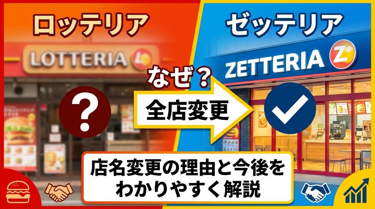 なぜロッテリアが全店ゼッテリアへ？店名変更の理由と今後をわかりやすく解説